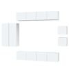 vidaXL Ensemble de meubles TV 8 pcs Blanc Bois d'ing&eacute;nierie