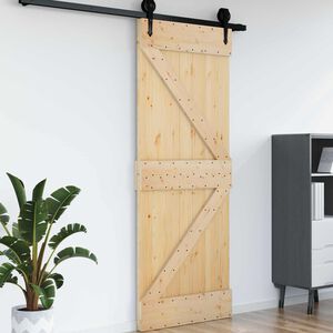 vidaXL Porte NARVIK 70 x 210 cm Bois de pin massif (non trait&eacute;)