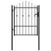 vidaXL Porte de Cl&ocirc;ture ASTEN 100 x 125 cm m&eacute;tal Noir Verrouillable
