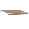 vidaXL Auvent r&eacute;tractable Taupe 3,5 x 2 m tissu