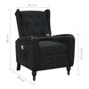 vidaXL Fauteuil de massage inclinable noir velours