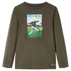 vidaXL T-shirt enfants &agrave; manches longues kaki 104