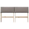 vidaXL T&ecirc;te de lit capitonn&eacute;e Taupe 150 cm Pin massif