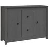 vidaXL Buffet Gris 100x35x74 cm Bois massif de pin