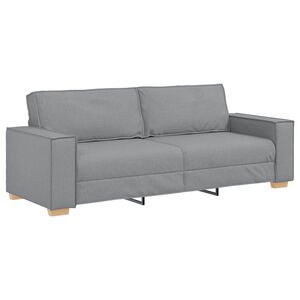 vidaXL Canap&eacute; 3 places Gris clair 220x78x84 cm Tissu