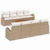 vidaXL Ensemble de canap&eacute; de jardin 9 pc Beige polyrotin