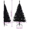 vidaXL Sapin de No&euml;l artificiel pr&eacute;-&eacute;clair&eacute; Noir 150 cm PVC
