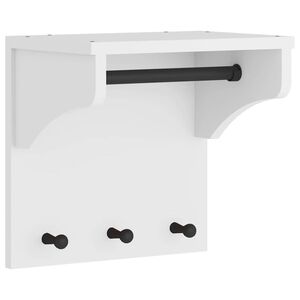 vidaXL Porte-manteau mural SANDNES blanc 43x30x42 cm bois massif pin