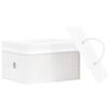 vidaXL Bo&icirc;tes de rangement en bambou 4 pcs Blanc