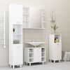 vidaXL Armoire de salle de bain Blanc brillant Bois d&rsquo;ing&eacute;nierie