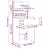 vidaXL Tables de maquillage pour chambre avec tiroir Bois Ancien