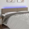vidaXL T&ecirc;te de lit &agrave; LED Taupe 200x5x78/88 cm Tissu