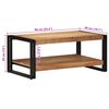vidaXL Table basse 90x50x38 cm bois massif acacia