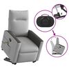 vidaXL Fauteuil de massage inclinable gris nuage tissu