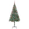 vidaXL Sapin de No&euml;l artificiel avec 300 LED Vert 180 cm PVC et Acier