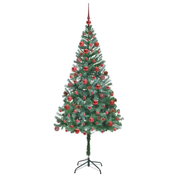 vidaXL Sapin de No&euml;l artificiel avec 300 LED Vert 180 cm PVC et Acier