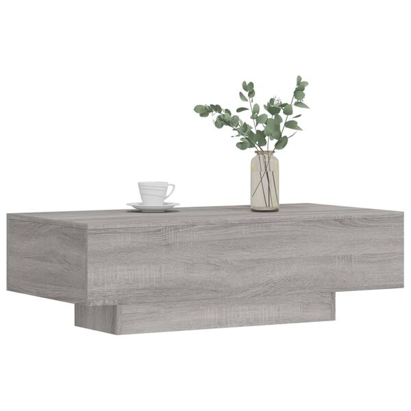 vidaXL Table basse sonoma gris 100x49,5x31 cm bois d'ing&eacute;nierie
