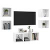 vidaXL Ensemble de meuble TV 5 pcs Blanc brillant Bois d'ingénierie