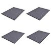 vidaXL Paillassons 4 pcs PVC Gris 90x60 cm