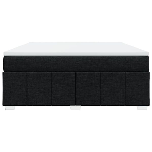 vidaXL Sommier &agrave; lattes de lit avec matelas Noir 180x200 cm Tissu