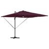 vidaXL Parasol Roma Rouge 286 x 285 x 270 cm Aluminium et polyester