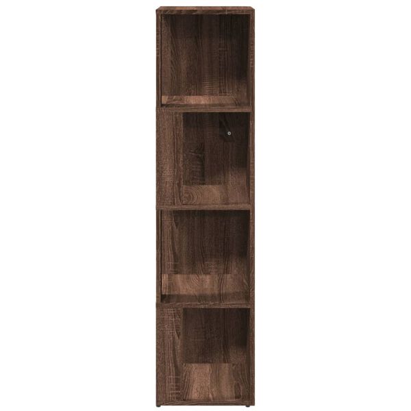 vidaXL Armoire d'angle Ch&ecirc;ne marron 33x33x132 cm Bois d'ing&eacute;nierie
