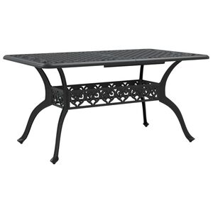 vidaXL Table de jardin noir 150x90x72 cm aluminium coul&eacute;