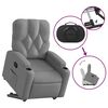 vidaXL Fauteuil inclinable Gris clair Tissu