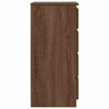 vidaXL Buffet avec tiroirs chêne marron 37,5x35x99cm bois d'ingénierie