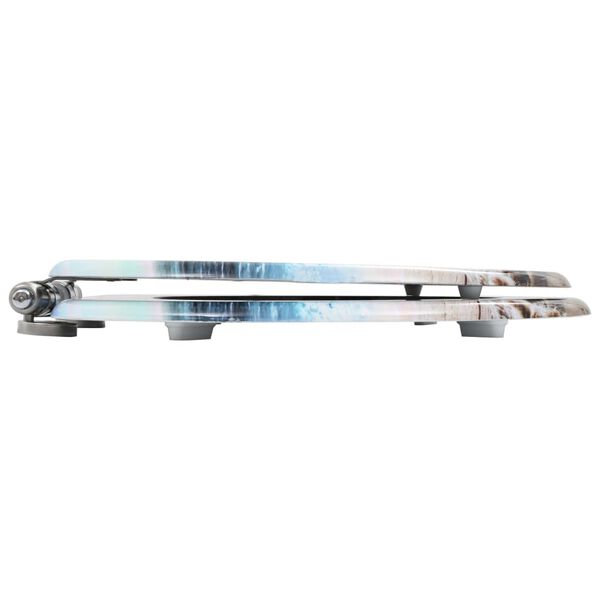 vidaXL Si&egrave;ge de toilette MDF Couvercle &agrave; fermeture en douceur Coquille