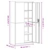 vidaXL Classeur anthracite et blanc 90x40x180 cm acier