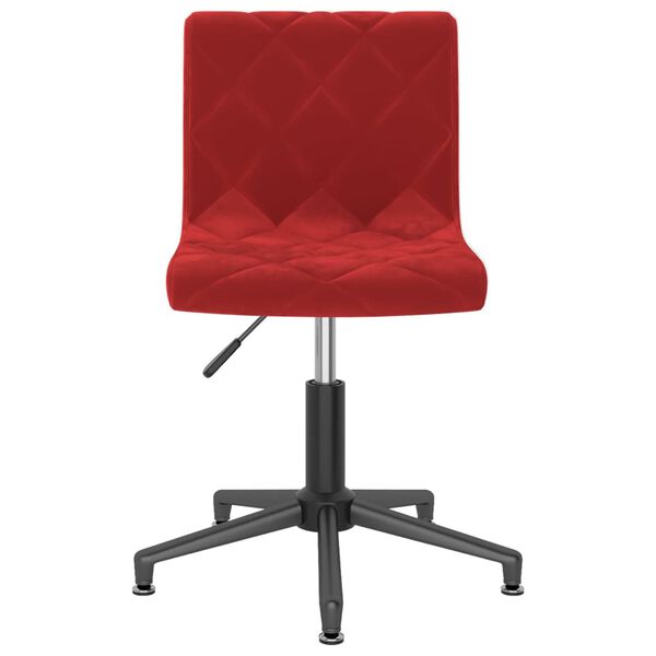 vidaXL Chaises &agrave; manger pivotantes lot de 2 rouge bordeaux velours
