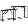 vidaXL Table console 2 pcs Ch&ecirc;ne noir 100 x 28 x 75 cm