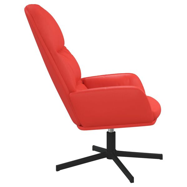 vidaXL Chaise de relaxation Rouge Similicuir