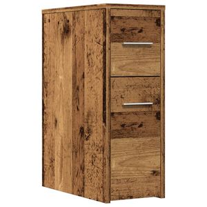 vidaXL Armoire de salle de bain &eacute;troite avec roulettes vieux bois