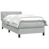 vidaXL Sommier &agrave; lattes de lit et matelas gris clair 100x210cm velours