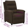 vidaXL Fauteuil inclinable Marron foncé Tissu