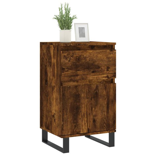 vidaXL Buffet chêne fumé 40x35x70 cm bois d'ingénierie