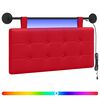 vidaXL T&ecirc;te de lit suspendue Avec lumi&egrave;re LED Rouge Simili cuir
