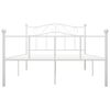 vidaXL Cadre de lit sans matelas blanc m&eacute;tal 120x200 cm
