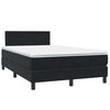 vidaXL Sommier &agrave; lattes de lit avec matelas noir 120x210 cm velours