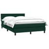 vidaXL Sommier &agrave; lattes de lit et matelas vert fonc&eacute; 160x220cm velours