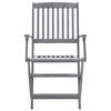vidaXL Chaises pliables d'ext&eacute;rieur lot de 6 et coussins Bois d'acacia