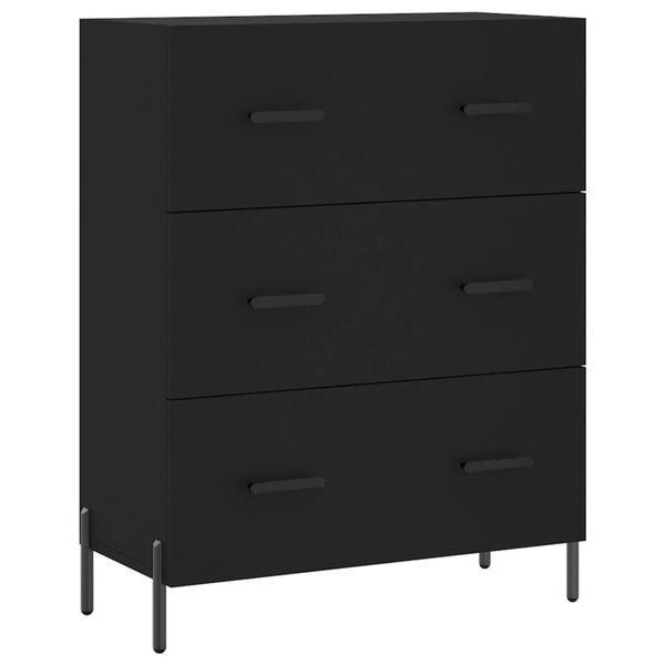 vidaXL Buffet noir 69,5x34x90 cm bois d'ing&eacute;nierie
