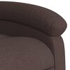 vidaXL Fauteuil de massage inclinable &eacute;lectrique Marron fonc&eacute; Tissu