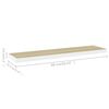 vidaXL &Eacute;tag&egrave;re flottante murale Ch&ecirc;ne et blanc 90x23,5x3,8 cm MDF