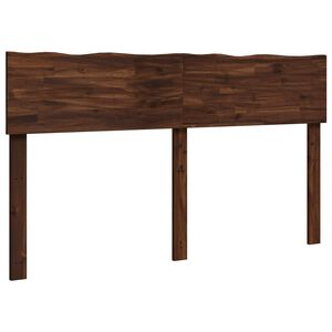 vidaXL T&ecirc;te de lit en bois brut ROSTOCK Marron fonc&eacute; 140 cm