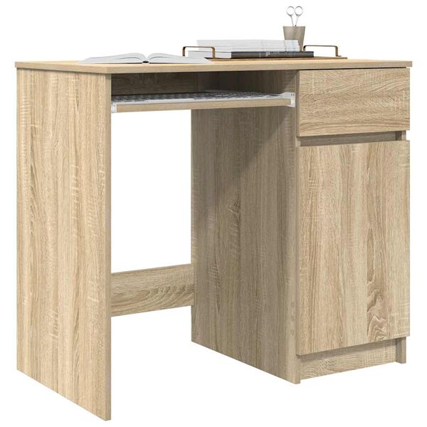 vidaXL Bureau chêne Sonoma 86x49x76 cm bois d'ingénierie