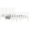 vidaXL Cadre de lit sans matelas blanc 120x200 cm bois de pin massif