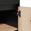 vidaXL Buffet haut Noir 60x40x116,5 cm Bois massif de pin